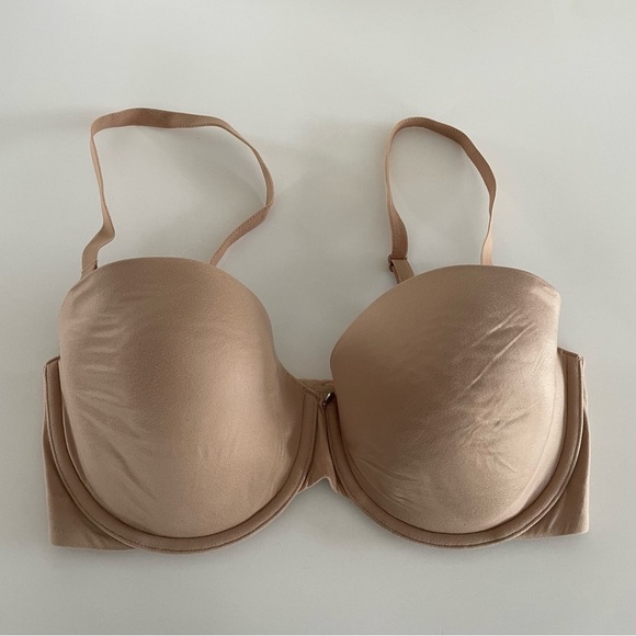 Victorias Secret Lined Strapless Bra Tan Size 34DD - Picture 1 of 6